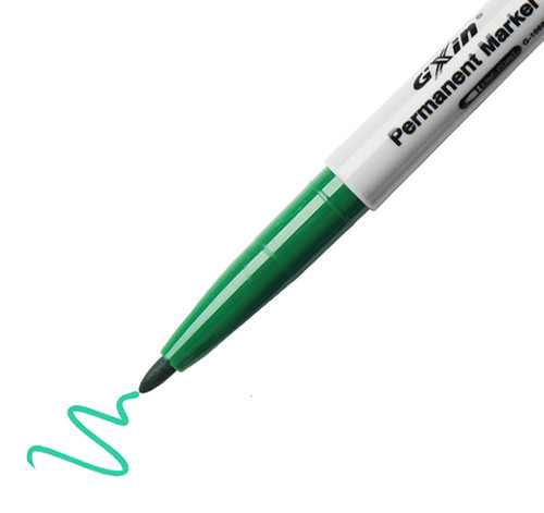 Gxin Permanent Marker Green Medium Bullet Tip