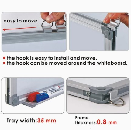 Magnetic Whiteboard 60 x 90cm 'Foska'