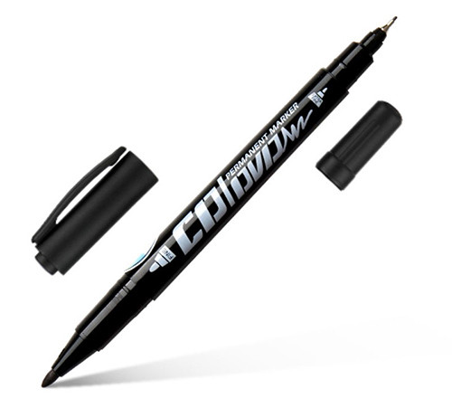 Gxin Permanent Marker Double Sided (twin tip) Black