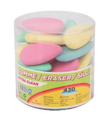 Rubber Erasers 
Tub of 36