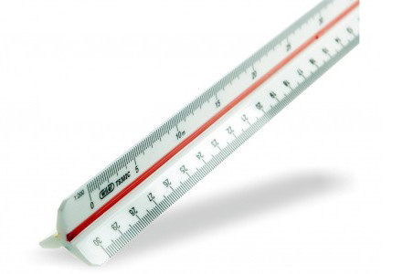 6 Scales Plastic Triangular Ruler 30cm