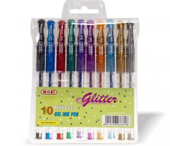 Glitter Gel Pens 
Pack of 10