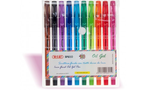 Oil Gel Pens 
Pack of 10