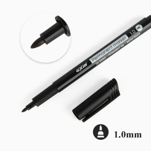 Gxin Permanent Marker Black Fine Bullet Tip