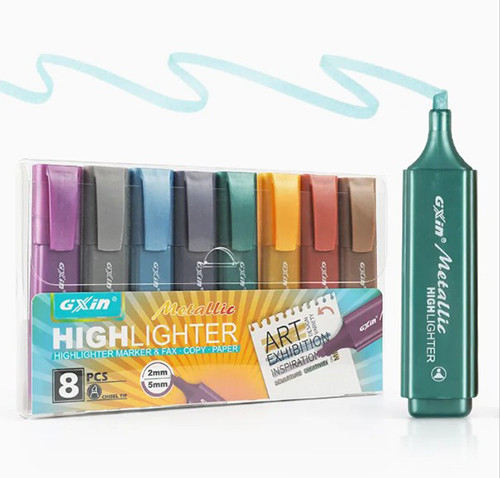 Gxin Highlighters Metallic
Pack of 8