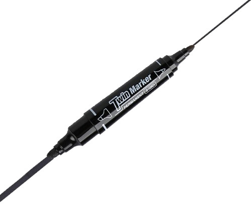 Gxin G-112A Permanent Marker Double Sided (twin tip) Black
