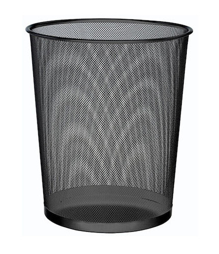 Metal Mesh Waste Bin 25L Black