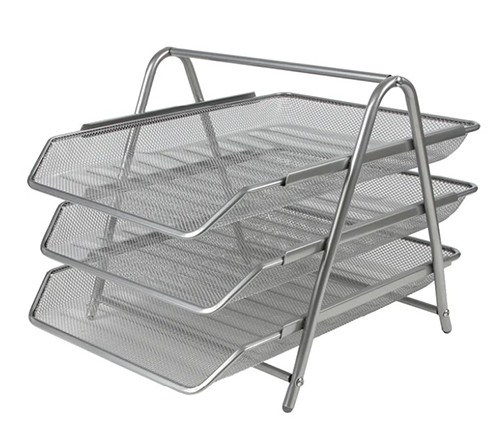 Filing Trays Silver Set of 3 'Foska'
