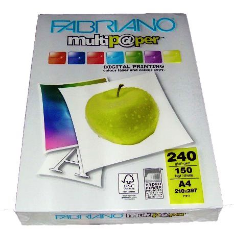 A4 240gsm Copy Paper 'Fabriano'
Ream of 150 sheets