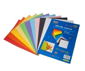 A4 220gsm Pack by 100 Assorted Colours