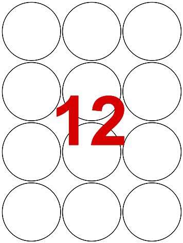 Labels Round 60mm Diameter
Pack of 1200