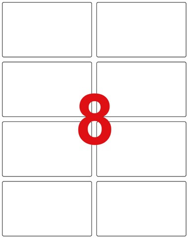 Labels 95.5 x 65.5mm
Pack of 800