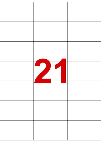 Labels 70 x 41mm
Pack of 2100