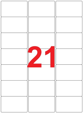Labels 63.5 x 38.1mm
Pack of 2400