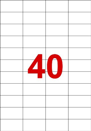 Labels 48.5 x 25.4mm
Pack of 4000