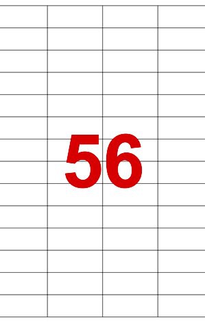 Labels 52.5 x 21.2mm
Pack of 5600