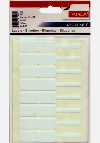Jewelry Self Adhesive Labels White 85 x 15mm