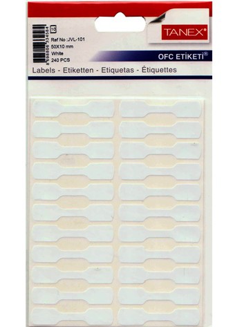 Jewelry Self Adhesive Labels White 50 x 10mm