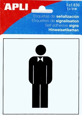Male bathroom sticker