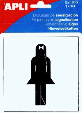Female bathroom sticker