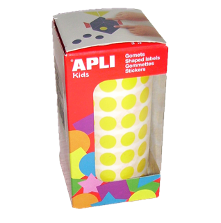 Roll Stickers Round 10.5mm Yellow