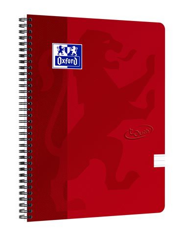 A4 Ruled Spiral Book Red 140 pages