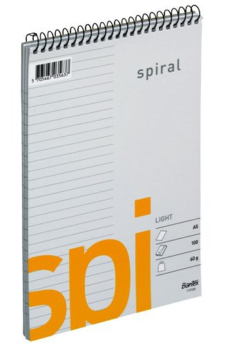 A5 Ruled Spiral Book 200 Pages