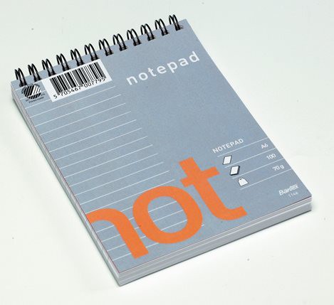 A6 Ruled Spiral Book 100 Pages