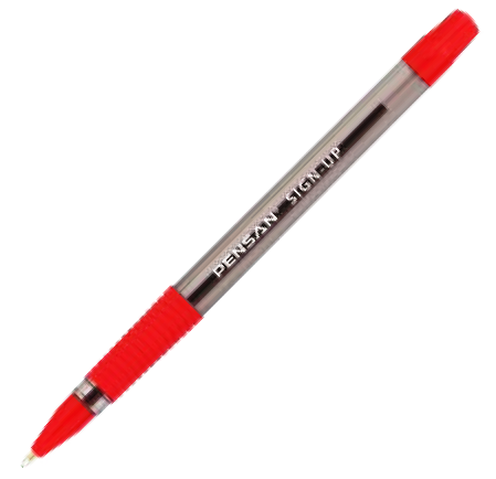 Pensan Sign Up Ballpen Medium Red