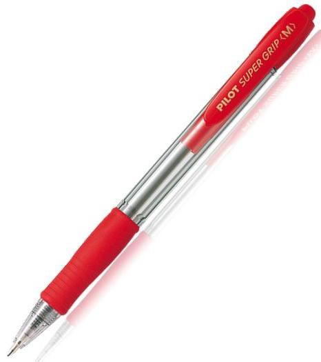 Pilot Retractable Supergrip Ballpen Red
