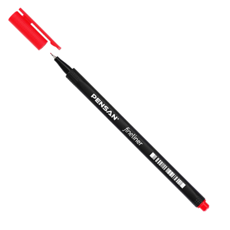 Pensan Fineliner Red