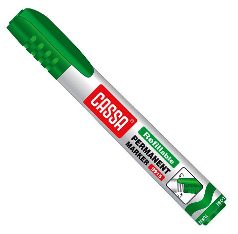 Permanent Marker Green Bullet Tip 'Cassa '