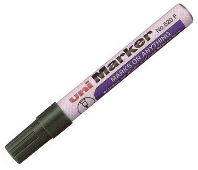 UNI Permanent Marker Green Bullet Tip