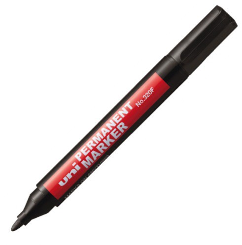 UNI 320F Permanent Marker Black Bullet Tip