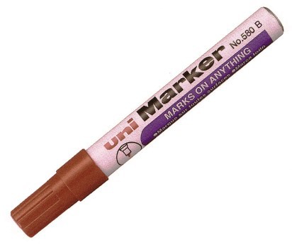 UNI Permanent Marker Red Chisel Tip