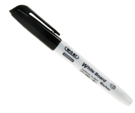 Wiler Whiteboard Marker Black Bullet Tip