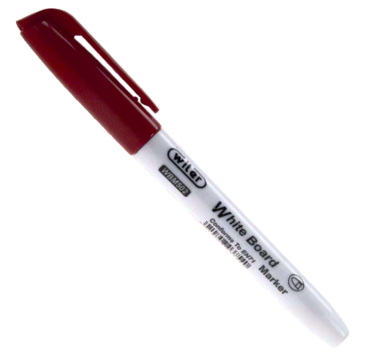 Wiler Whiteboard Marker Red Bullet Tip