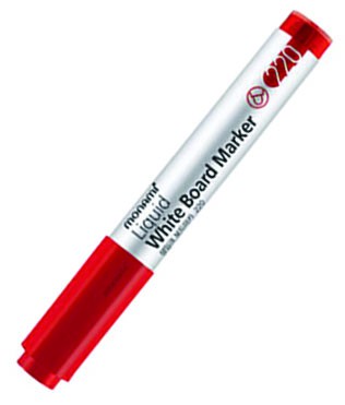 Monami Whiteboard Marker Liquid Type Red Bullet Tip