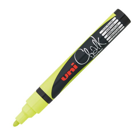 UNI Liquid Chalk Marker Yellow Fine Tip