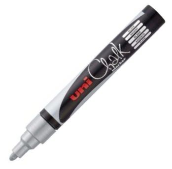 UNI Liquid Chalk Marker Silver Fine Tip