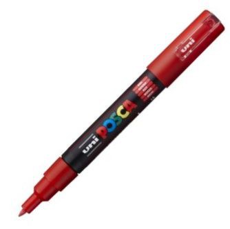 UNI Acrylic Paint Marker 0.7mm Tip Red