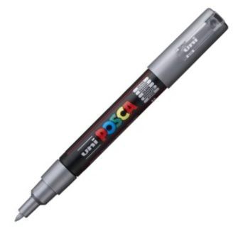 UNI Acrylic Paint Marker 0.7mm Tip Silver