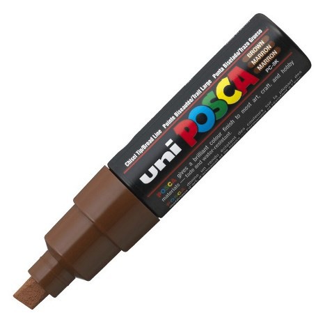 UNI Acrylic Paint Marker 8mm Tip Brown