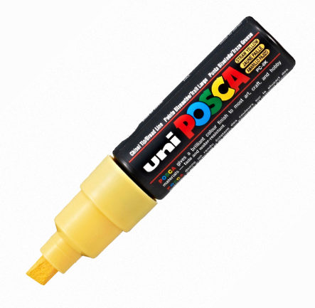 UNI Acrylic Paint Marker 8mm Tip Dark Yellow