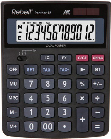 12 Digit REBELL PANTHER 12 Calculator