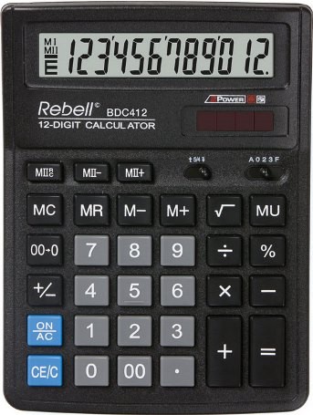 12 Digit REBELL BDC 412 Calculator