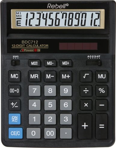12 Digit Rebell BDC 712GL Calculator