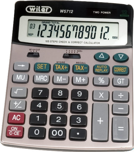 Desktop Calculator with Check & Correct Function