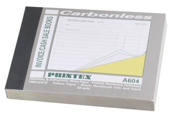 Triplicate Book 10 x 13 cm Single Column Invoice