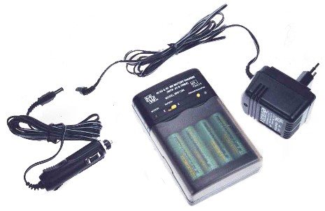 Battery charger including 4 AA batteries